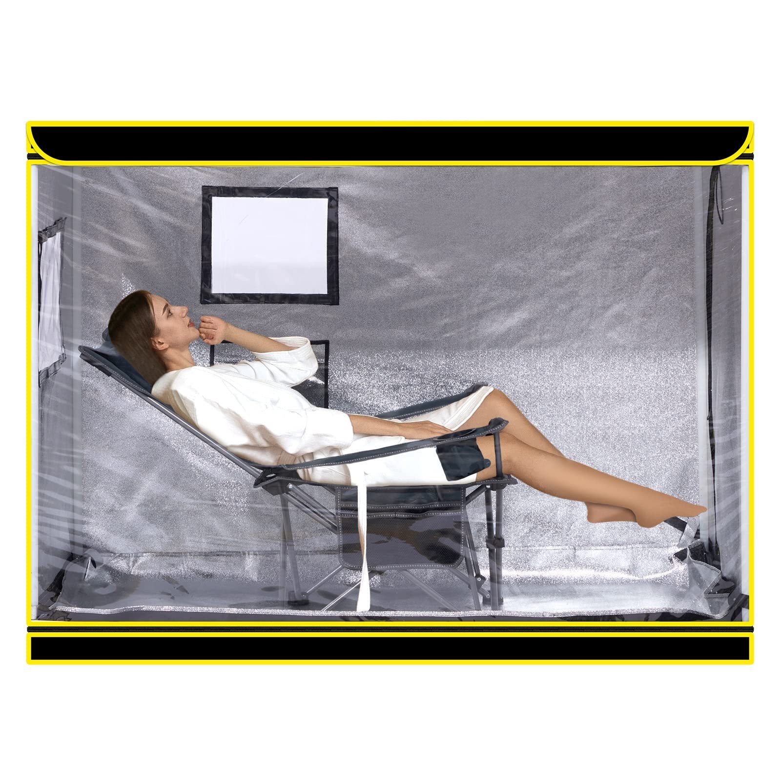 Portable Steam Sauna Tent Kit, Full Size Personal Sauna for Home Spa with Fol...