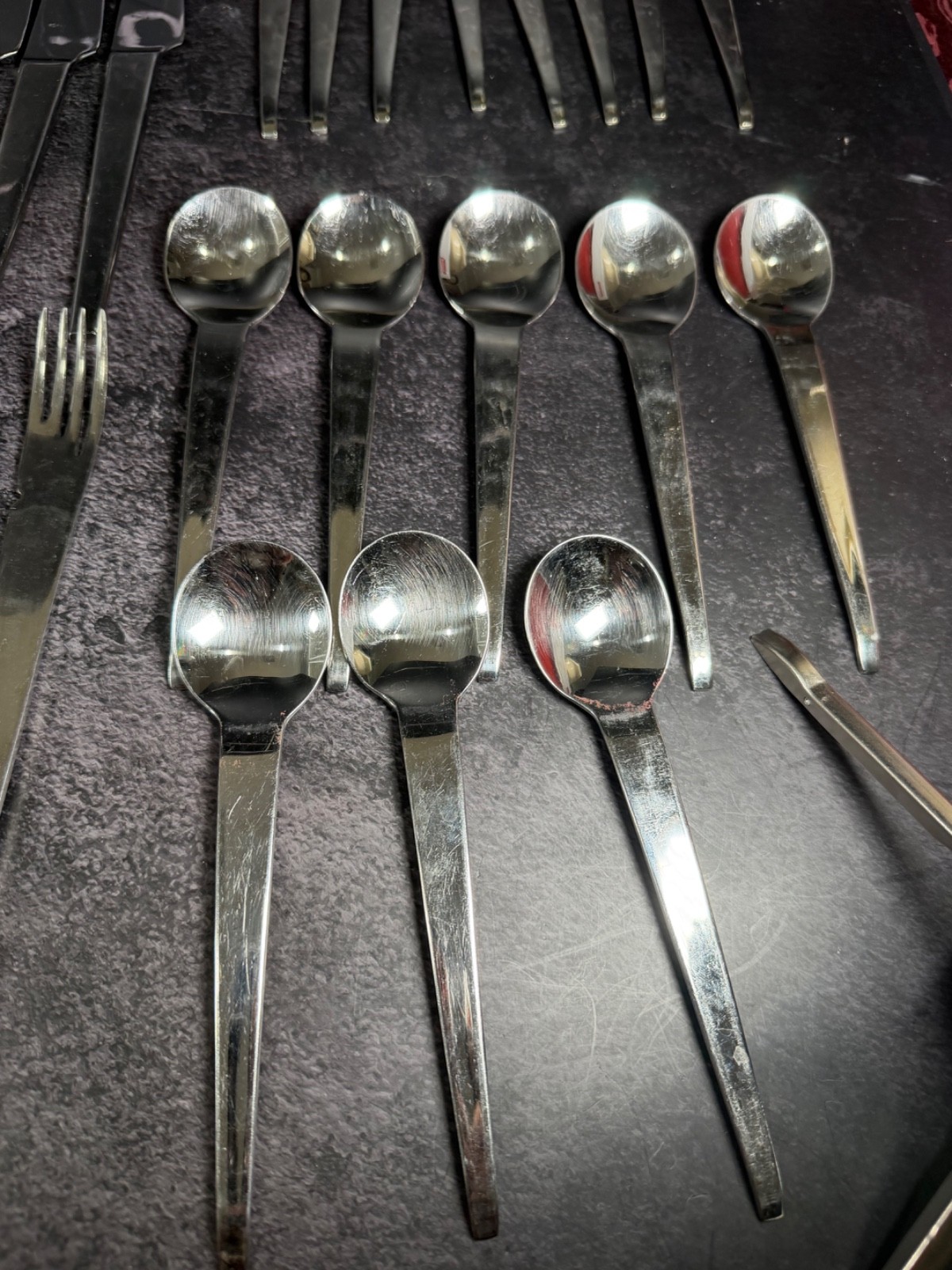 Vintage Retroneu Stainless 40 Piece Lot Flatware Korea