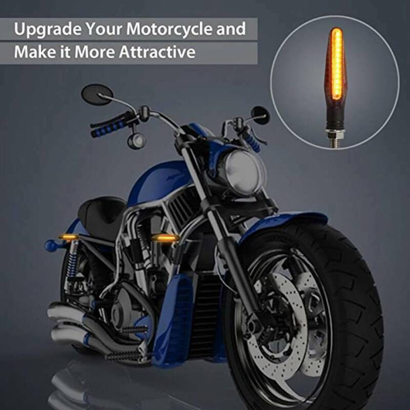 4 Pack Motorcycle Turn Signals Blinker Lights Amber Universal For Suzuki DRZ400s