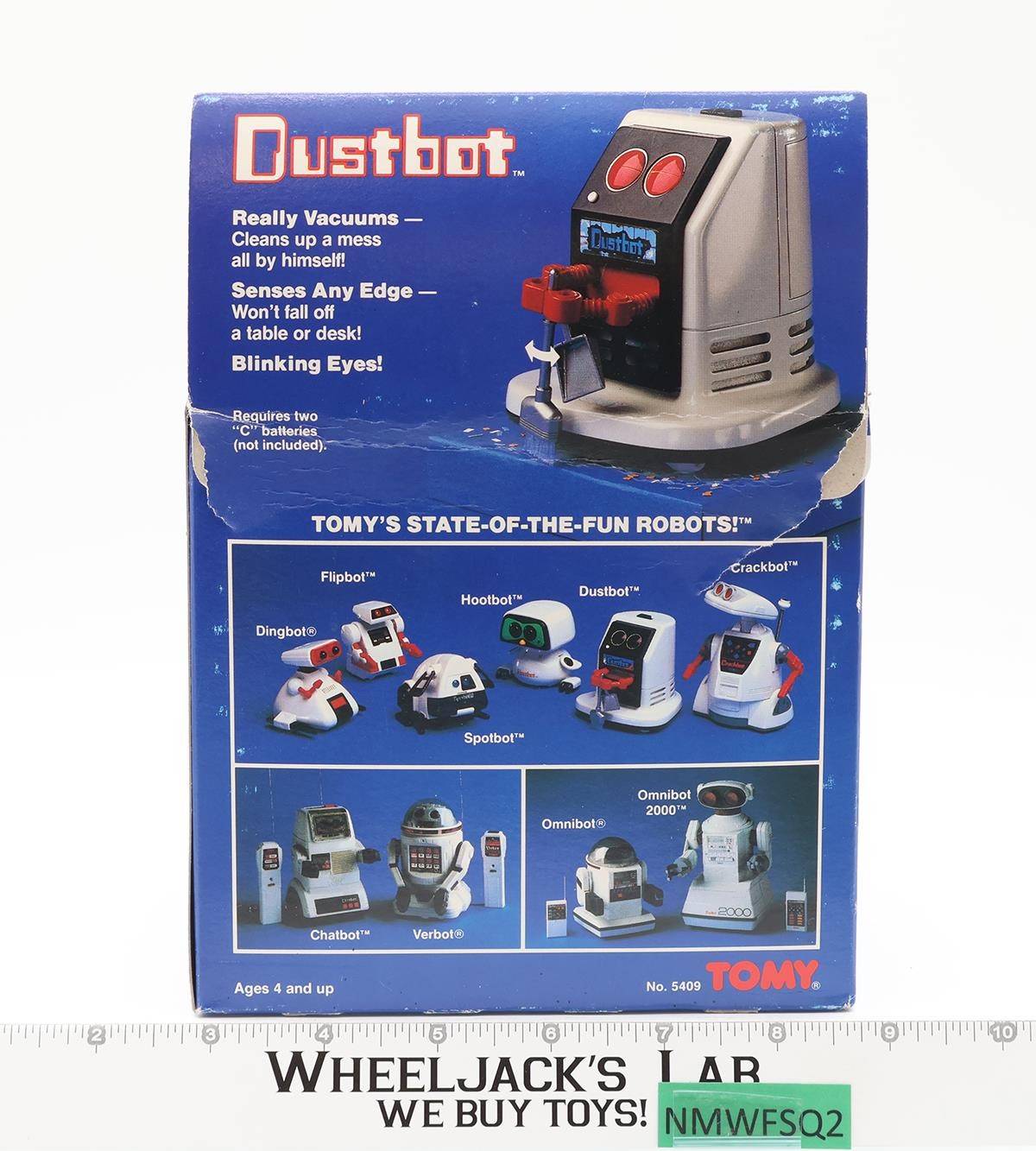 Dustbot Robot #5409 Complete WORKS 1985 Tomy Vintage Robot With Box