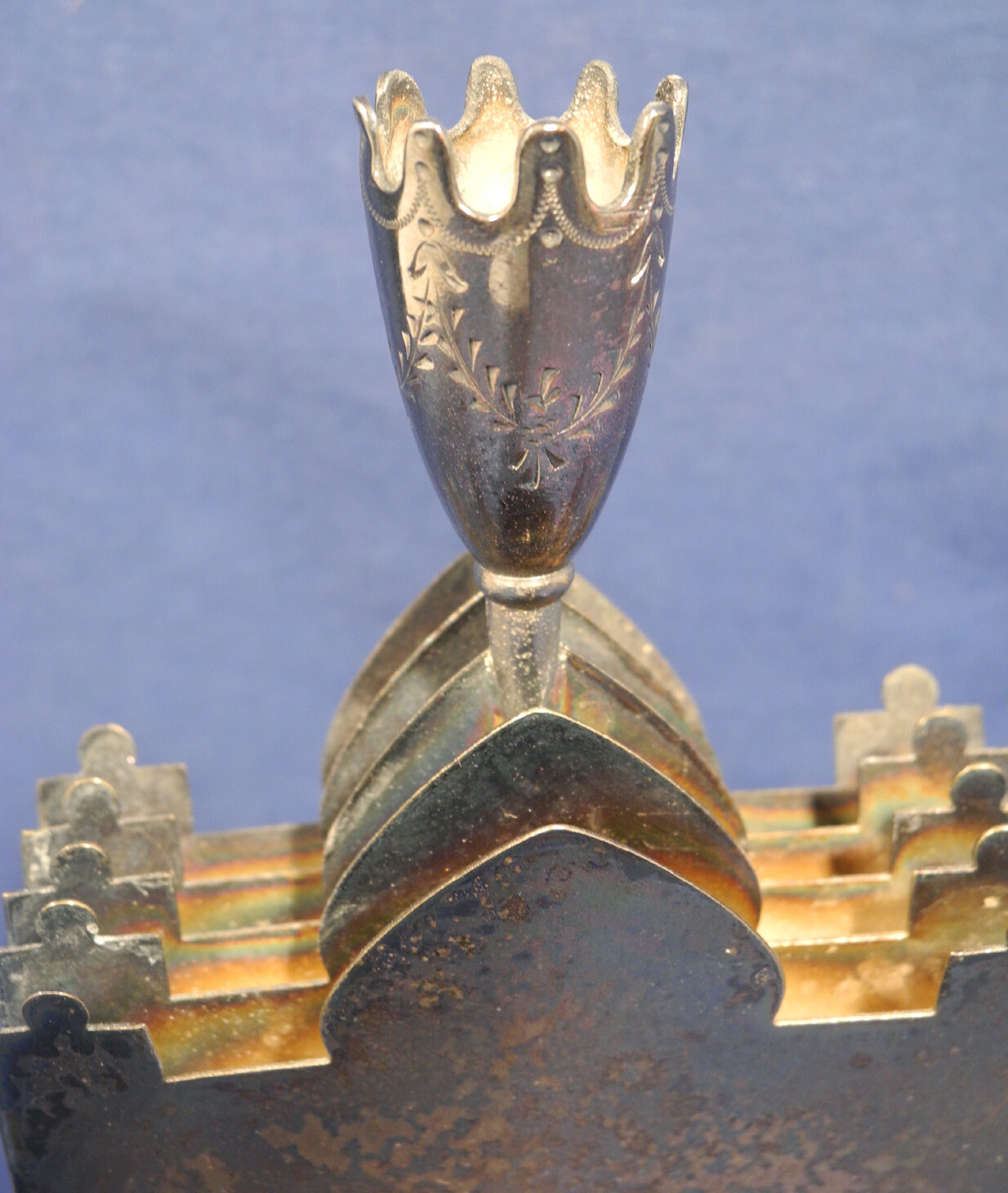 Vtg Antique Silverplated Letter Napkin Holder Reed + Barton 02135 Figural Birds