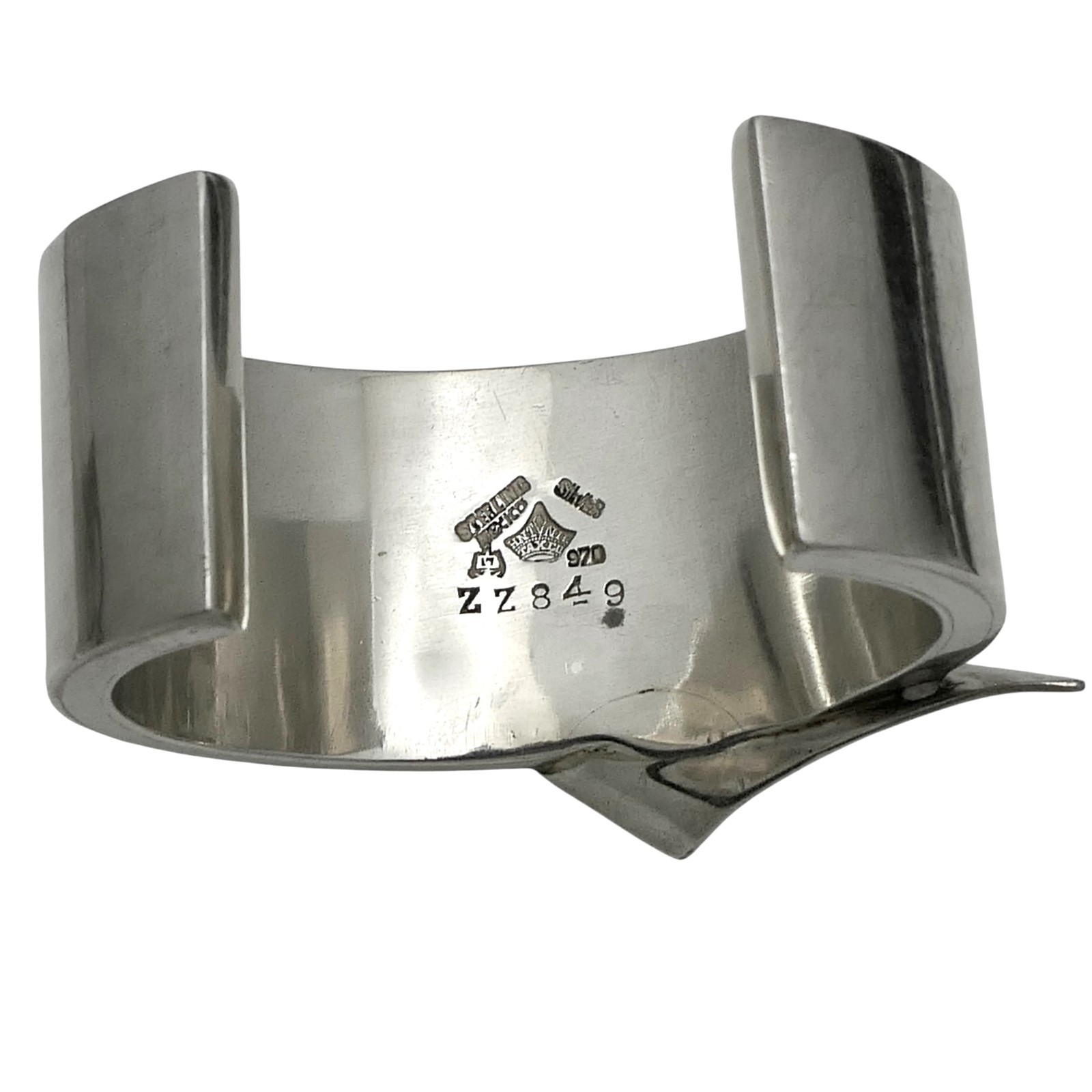 Antonio Pineda Sterling Silver & Pearl Taxco Mexican Cuff Bracelet 111Gr