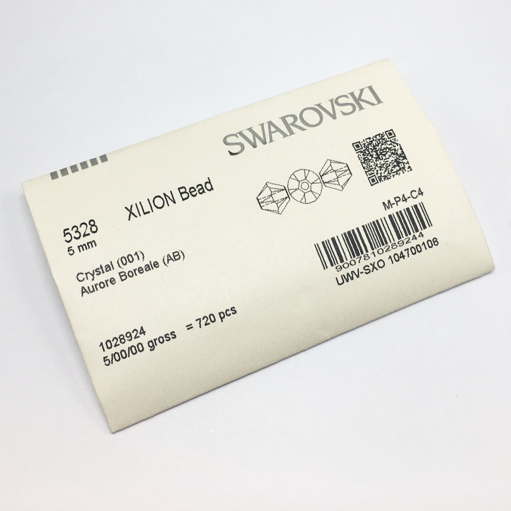 Swarovski 5328 XILION Bicone Beads Factory Pack CRYSTAL AB 001 AB *Pick Size QTY