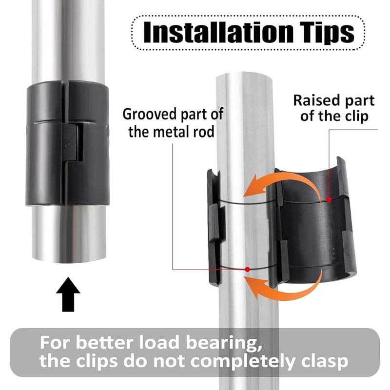 Wire Shelf Clips Replacement Durable Clips Metro Honey-Can-Do Wire Racks New