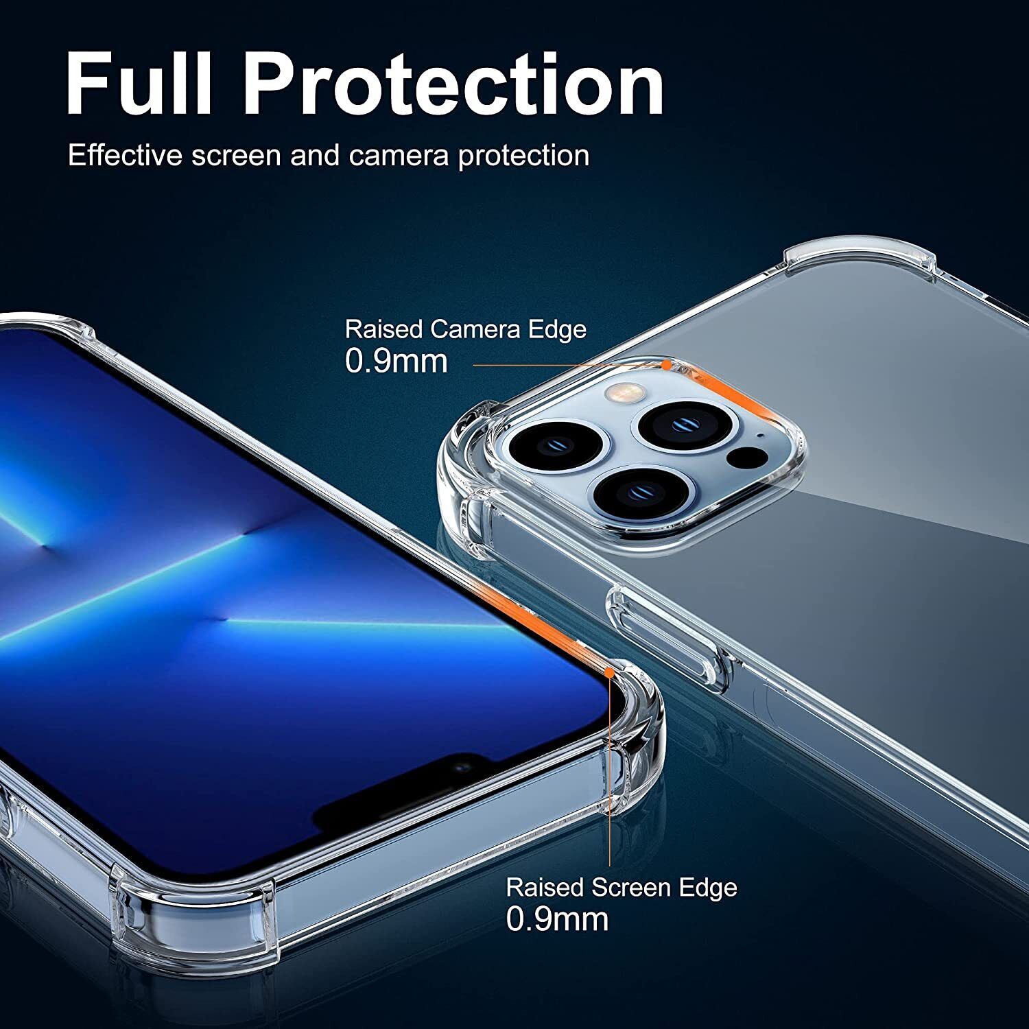 Clear Case Shockproof Cover for iPhone 16 15 14 13 12 11 Pro Max Mini XS XR X 8