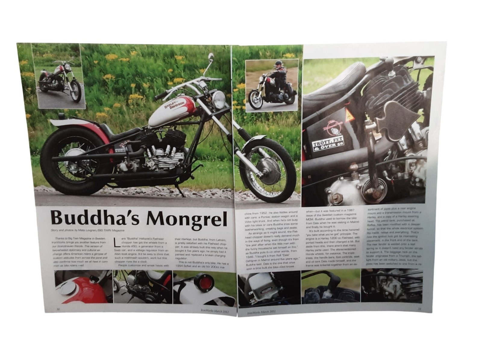 2012 Custom Chopper Magazine Article Buddha’s Mongrel Harley 3 Page