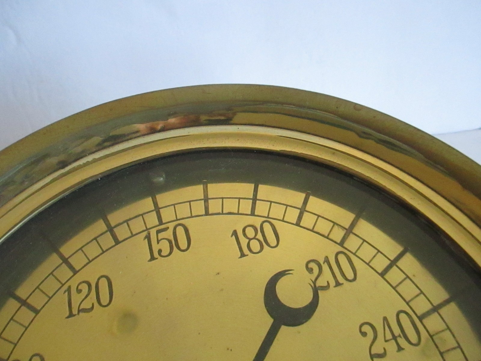 Vintage Brown Instrument Co. Gauge Steam Brass Ship Steam Train Philadelphia PA