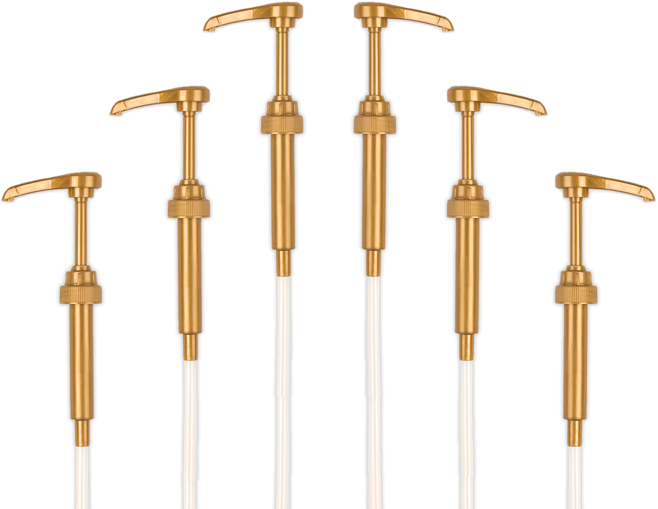 Gold Coffee Syrup Pump for 750 ml Bottles (Pack of 6) Fits Torani and more