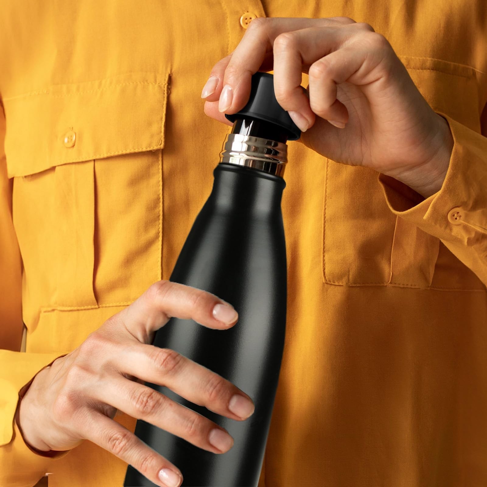 Mont-Clair l'O Stainless Steel Water Bottle, Vacuum insulated - BPA Free, 12h...