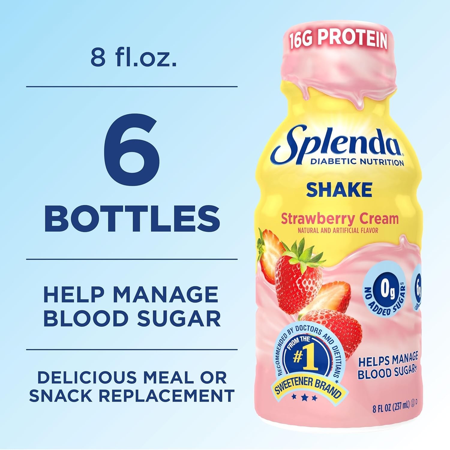 Diabetes Nutrition Shakes - Meal Replacement Shake, 8 Fluid Ounces Per Bottle...