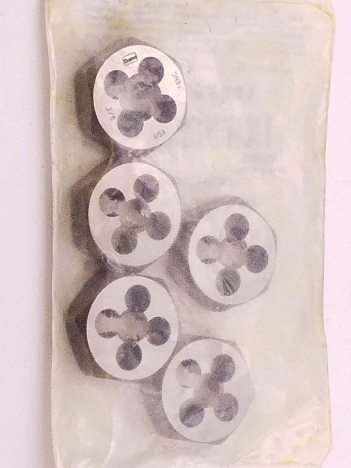 5 Pcs Irwin Hanson 6534ZR Die 3/8-1NC 1" Hex Hexagonal Fractional Die Bulk Pack