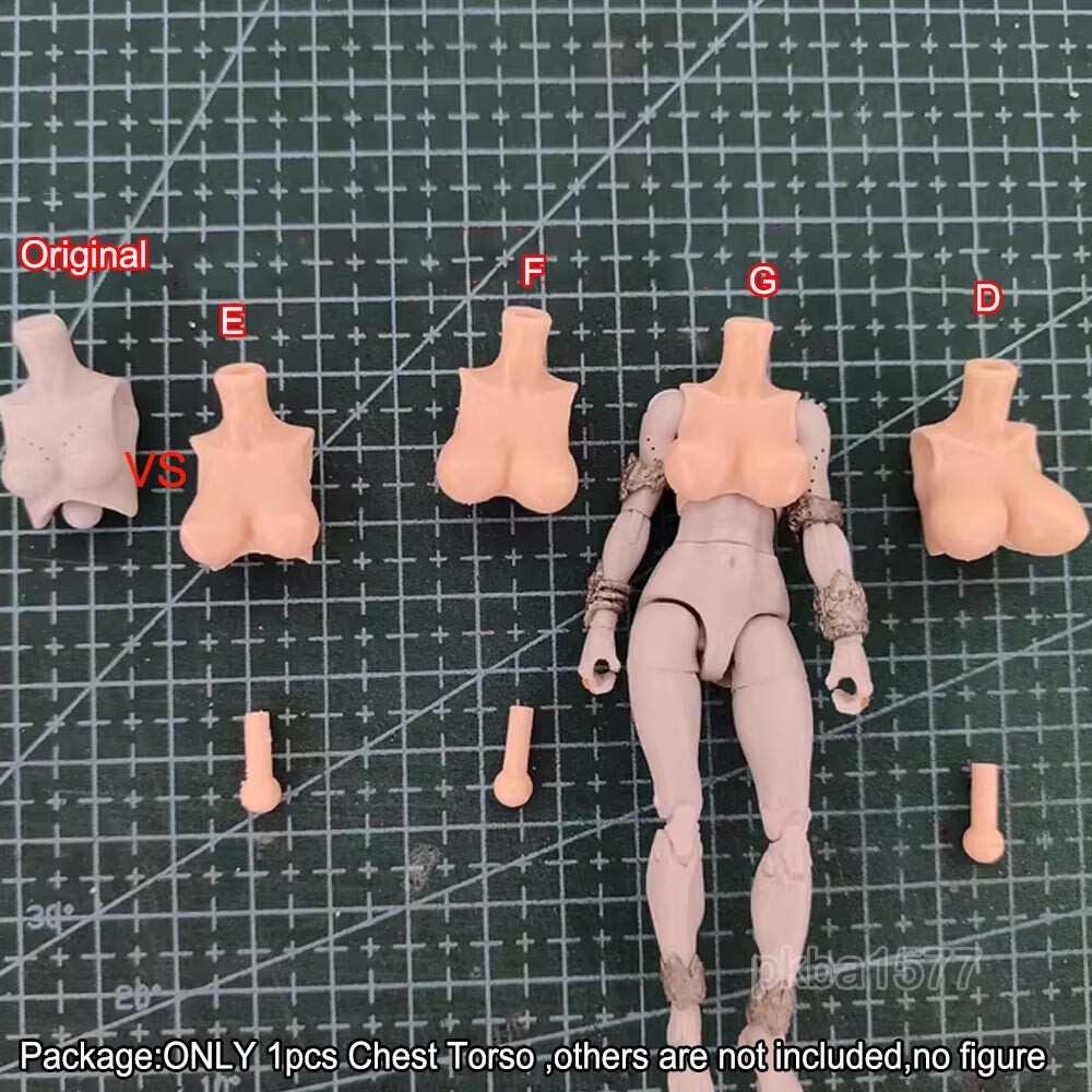 New 1/18 Female Chest Torso Model ONLY For 3.75'' Boss Fight Studio Figure