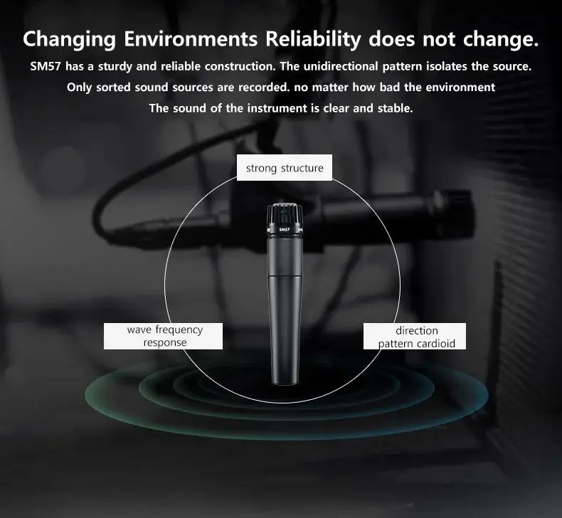 SM57 Cardioid Dynamic Instrument Microphone
