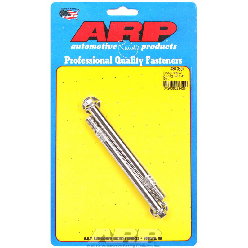 ARP Starter Bolt 430-3507; Stainless Hex, 3/8-16 x 4.66 in. for SBC, BBC, 2pcs