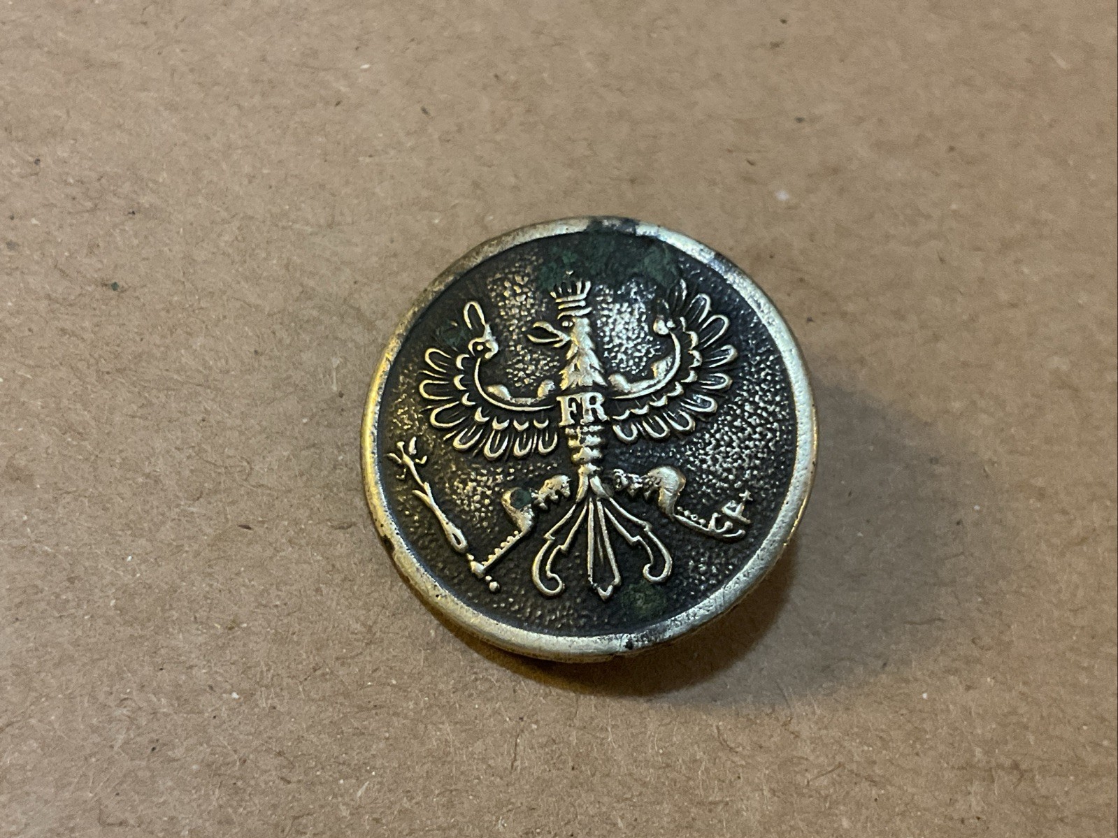 VTG WWI German- Prussian Army NCO 30mm uniform Collar Button