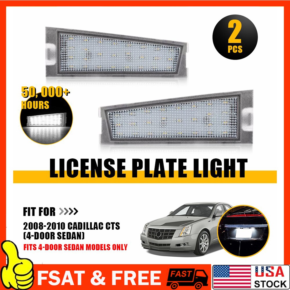 White LED License Plate Light Lamp For Cadillac CTS Sedan 2008 2009 2010 1-10Set