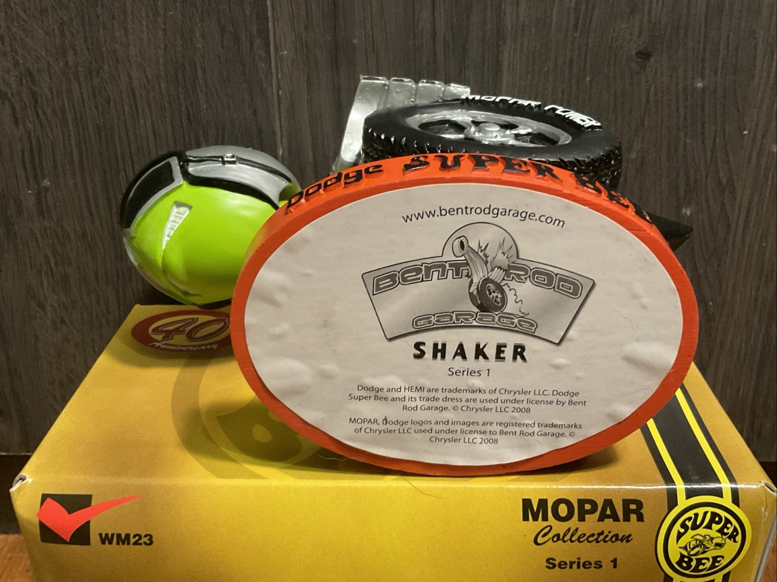 New Dodge Super Bee Bobblehead SUBLIME GREEN Bent Rod Garage Shaker