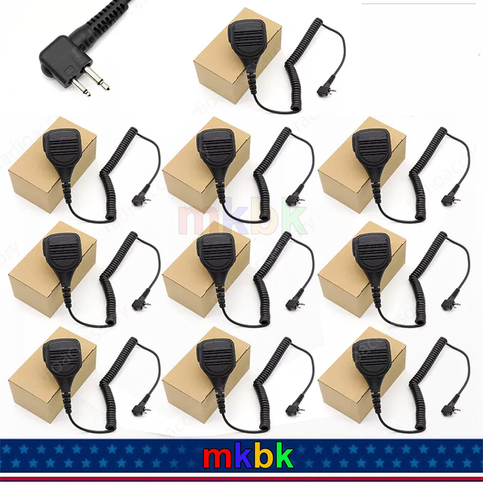 10-Pack Speaker Mic PMMN4013A for Motorola CP200D CP200 PR400 CP150 BPR40 Radio