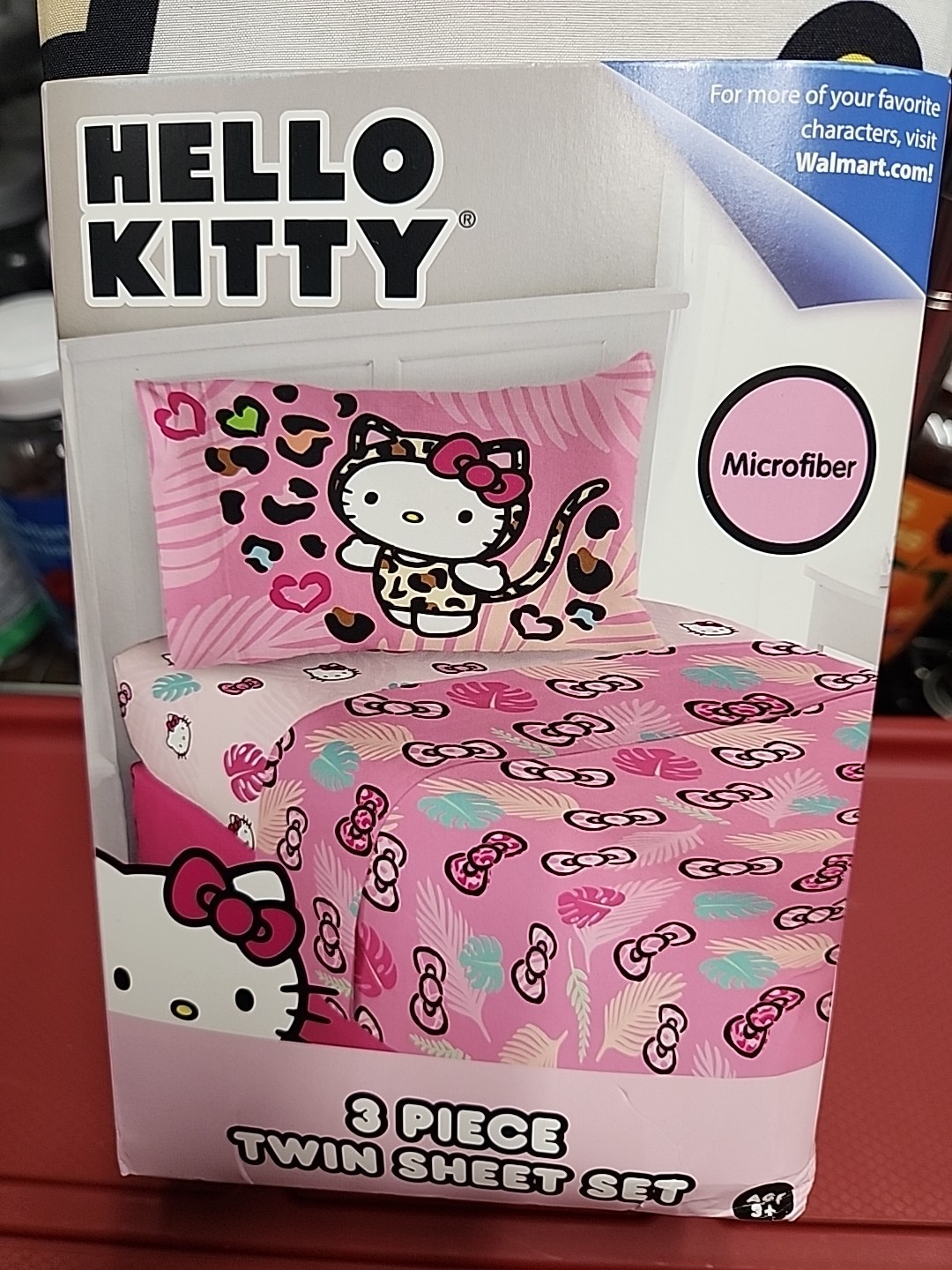 Hello Kitty Wild Jungle 3 Piece TWIN Sheet Set / Microfiber