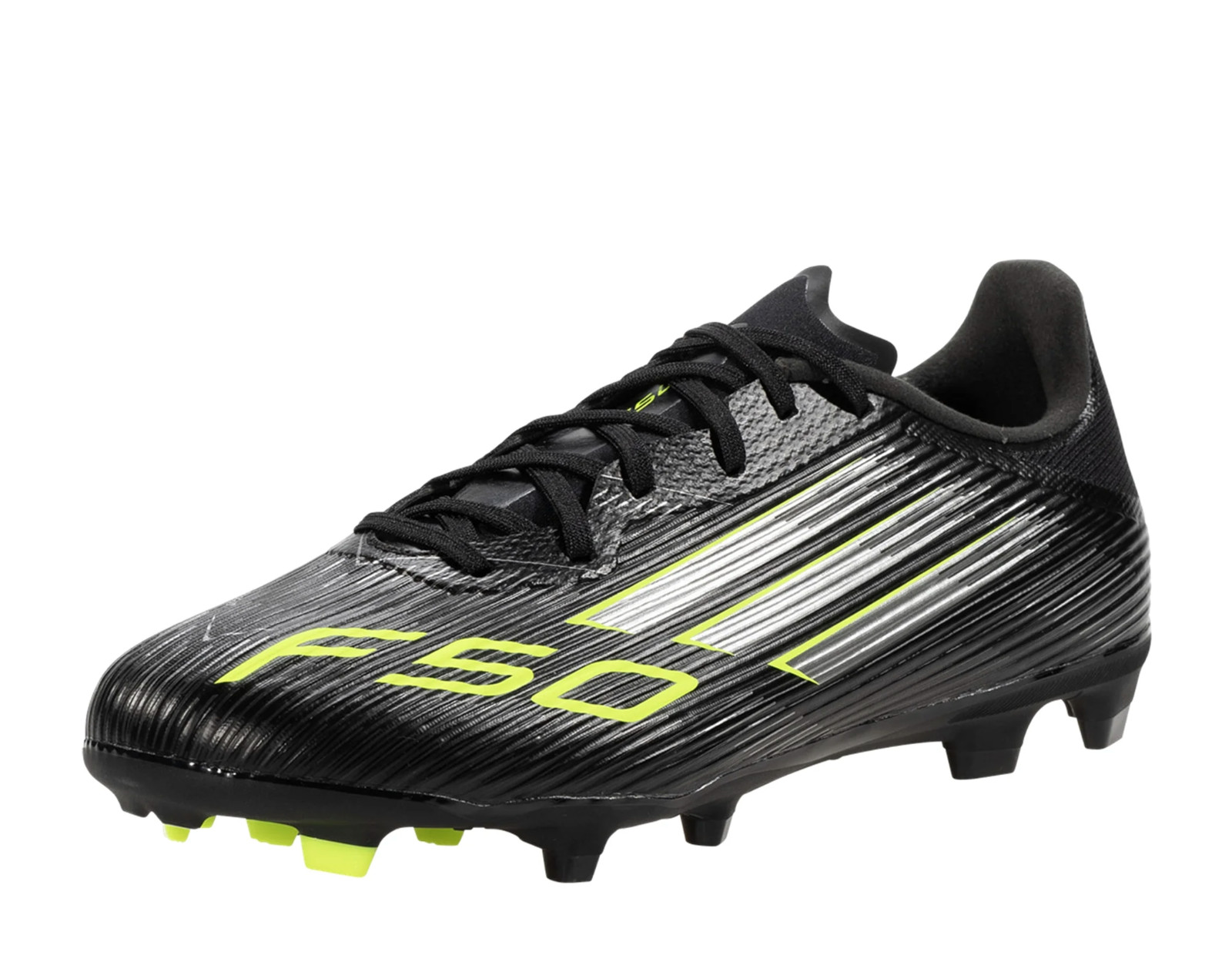 Adidas F50 League FG Core Black Iron Soccer Shoes Size JI0007