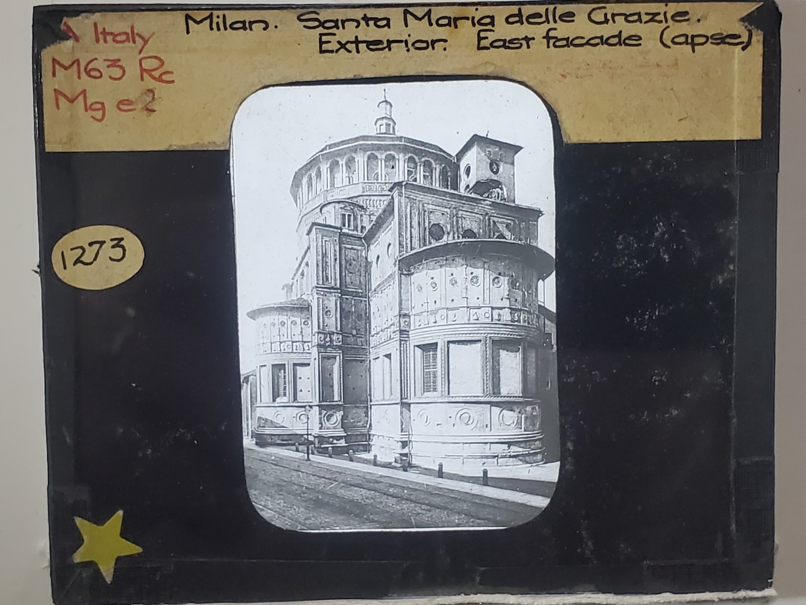 Santa Marie Della Gracie, Milan Italy, Magic Lantern Glass Slide