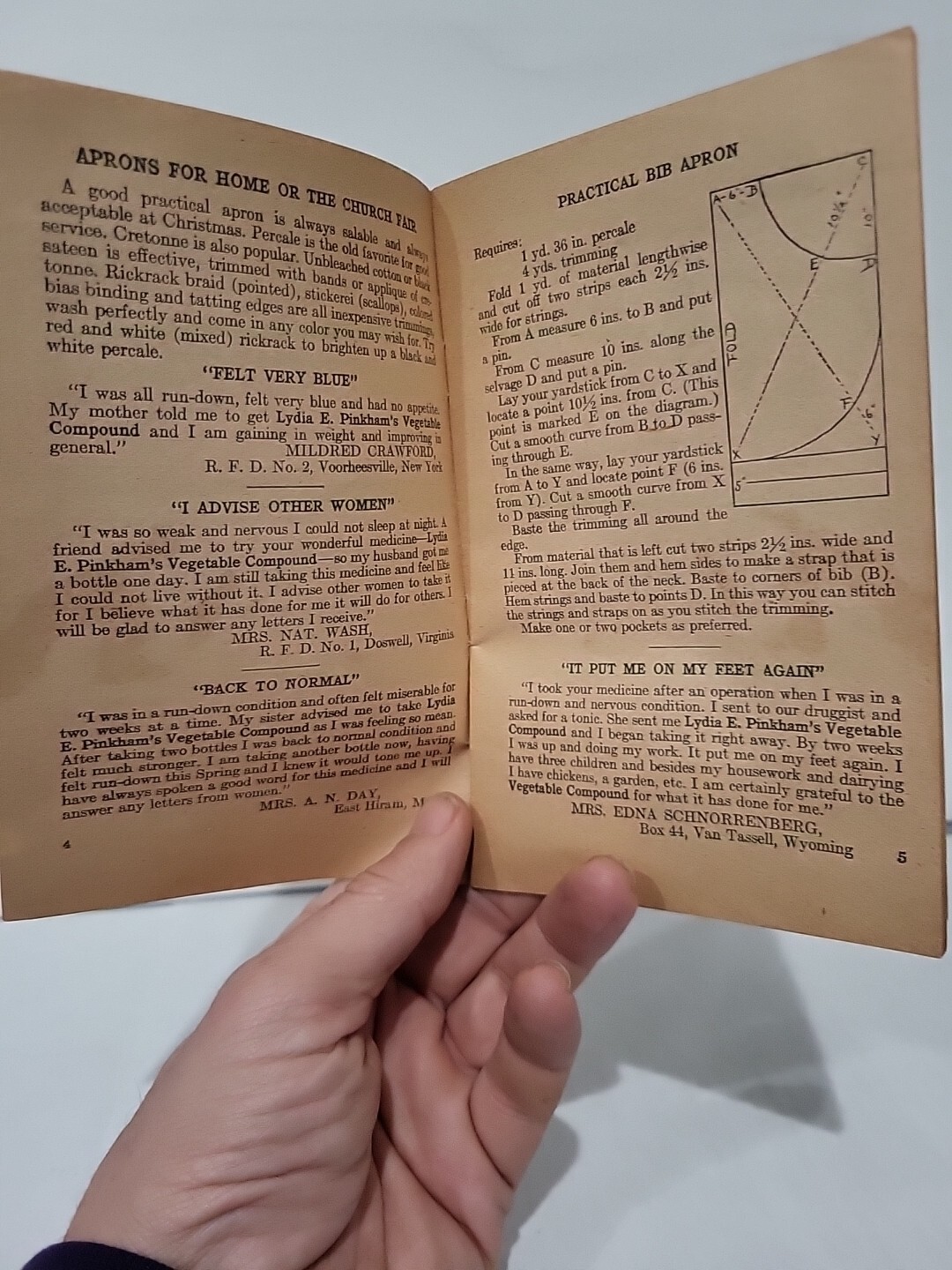 1928 LYDIA PINKHAM SIMPLIFIED SEWING Booklet w PATTERNS Advertising Illustrated