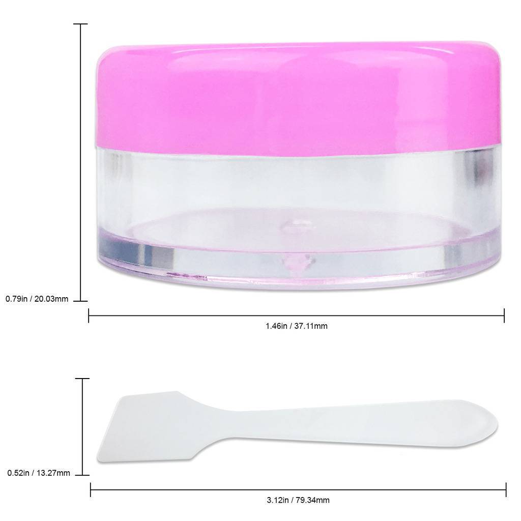 240PCS 10G/10ML Makeup Cream Cosmetic Pink Sample Jar Containers with Spatulas