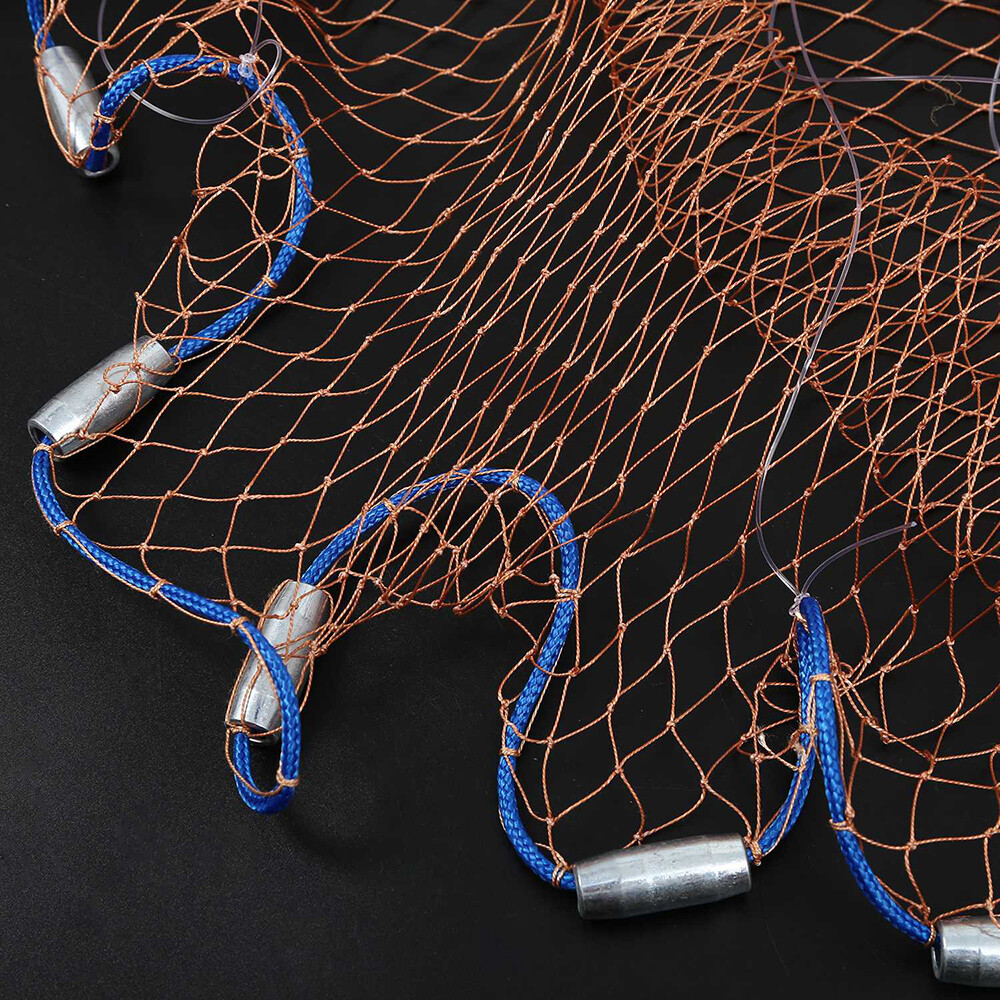 Heavy Duty Fishing Cast Net Bait Easy Throw Hand Cast Strong Tire Trap Line Mesh