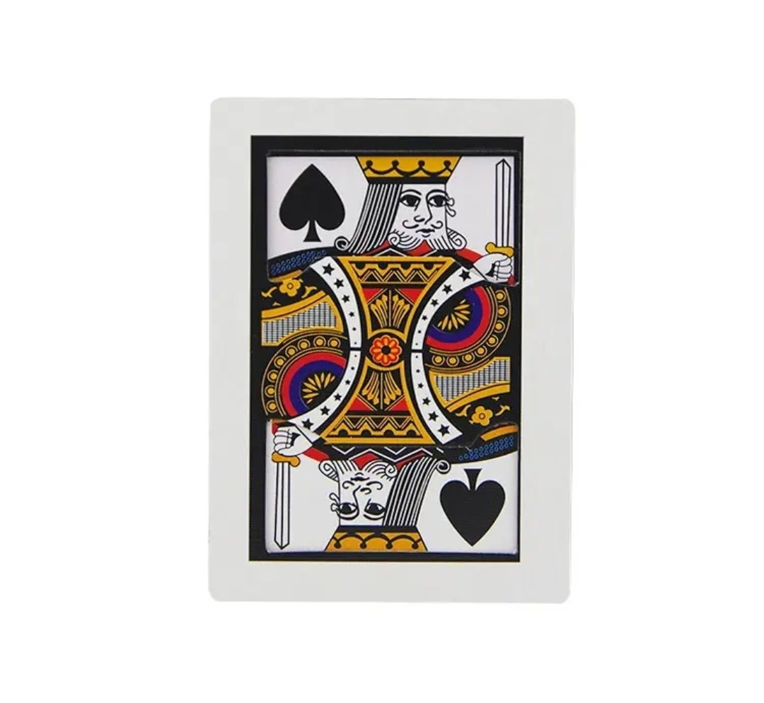 Magic Trick King To Queen Instant Change Stage Prop Gimmick Card MA5