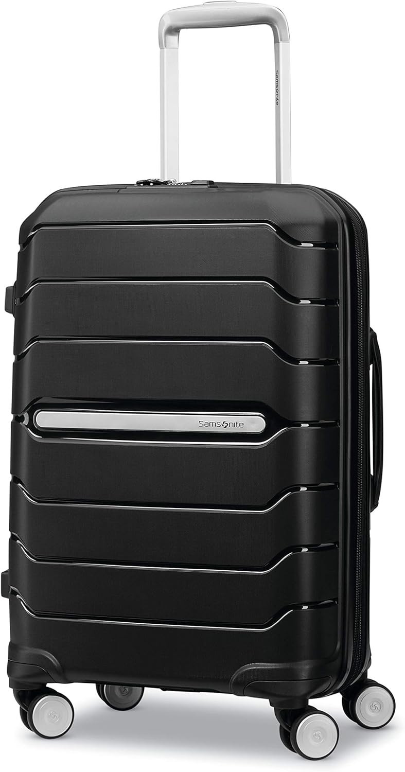 Samsonite 21" Freeform Hardside Carry-On Luggage with Spinner Wheels, Black