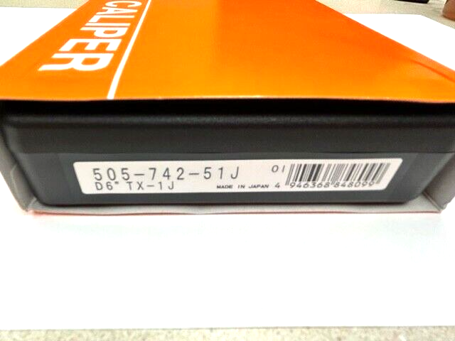 6" .001" GRAD. BLUE FACE DIAL CALIPER W/CASE MITUOTYO - 505-742-51J JAPAN NEW