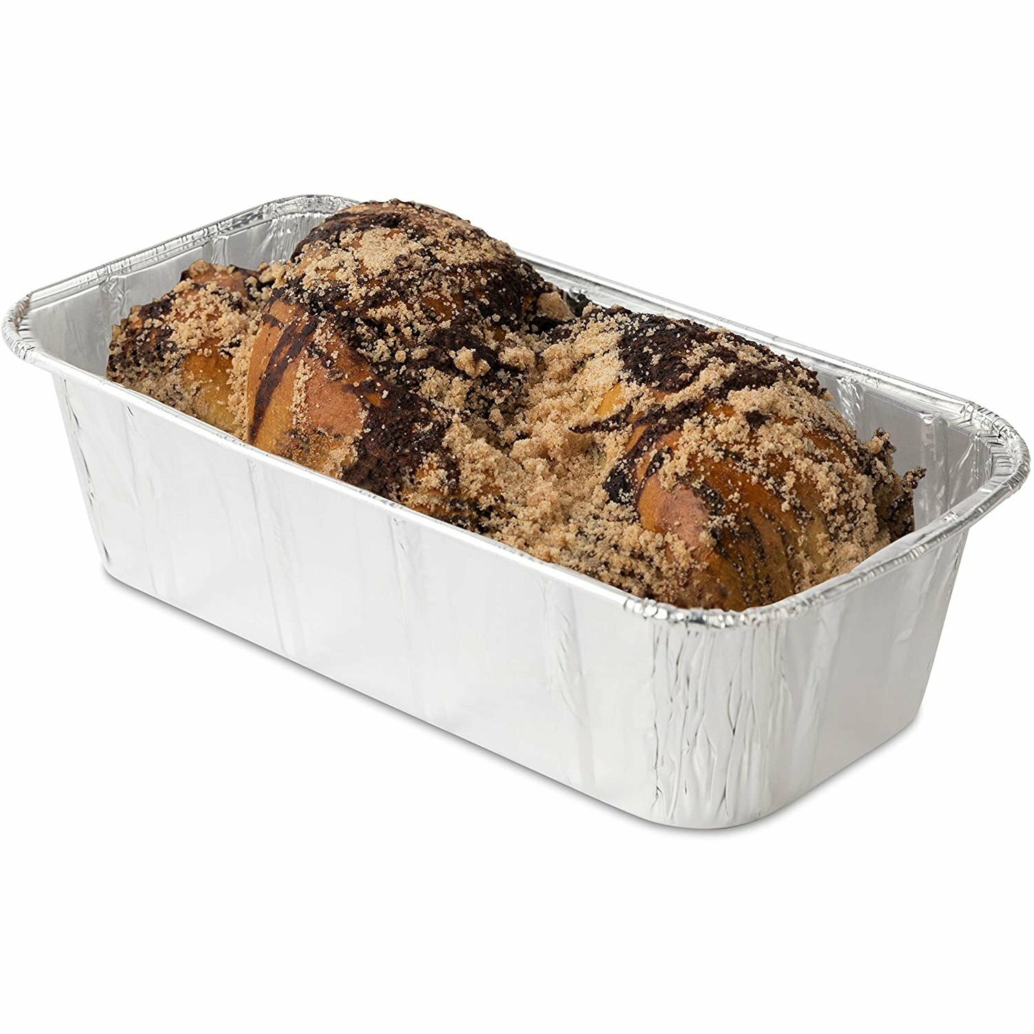 2 Lb Disposable Aluminum Loaf Pan With No Lids 100% recyclable 8.5" X 4.5" X2.5"