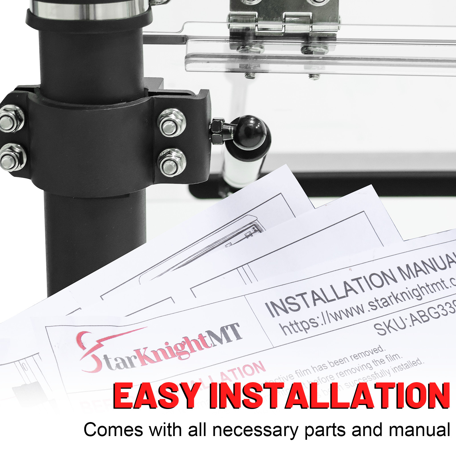 3-IN-1 Flip Up Front Windshield Window For 2014-2025 Honda Pioneer 700-2 700-4