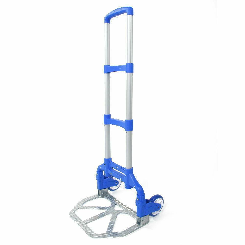 Cart Folding Dolly Push Truck Hand Trolley Luggage Aluminium Bungee Cord New