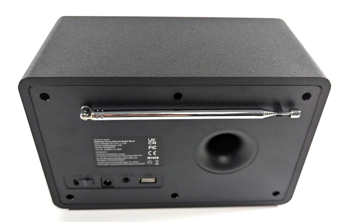 Majority Touro Internet Radio with WiFi and FM DSP Speaker Black