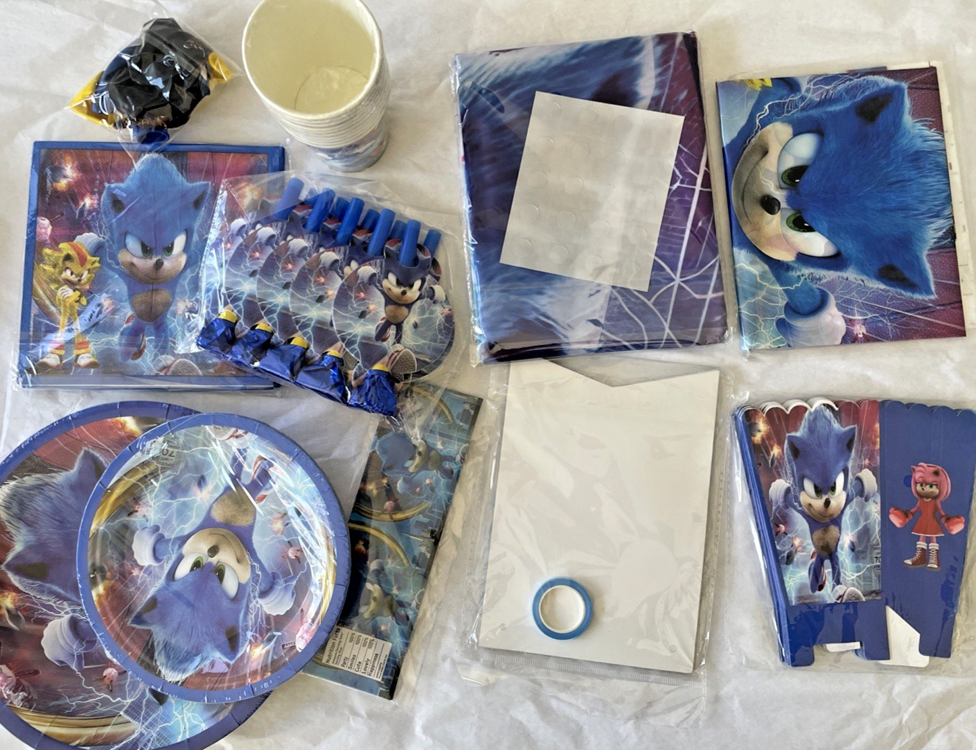 Sonic Hedgehog Party Decorations Kids Birthday Supplies Balloon Tableware