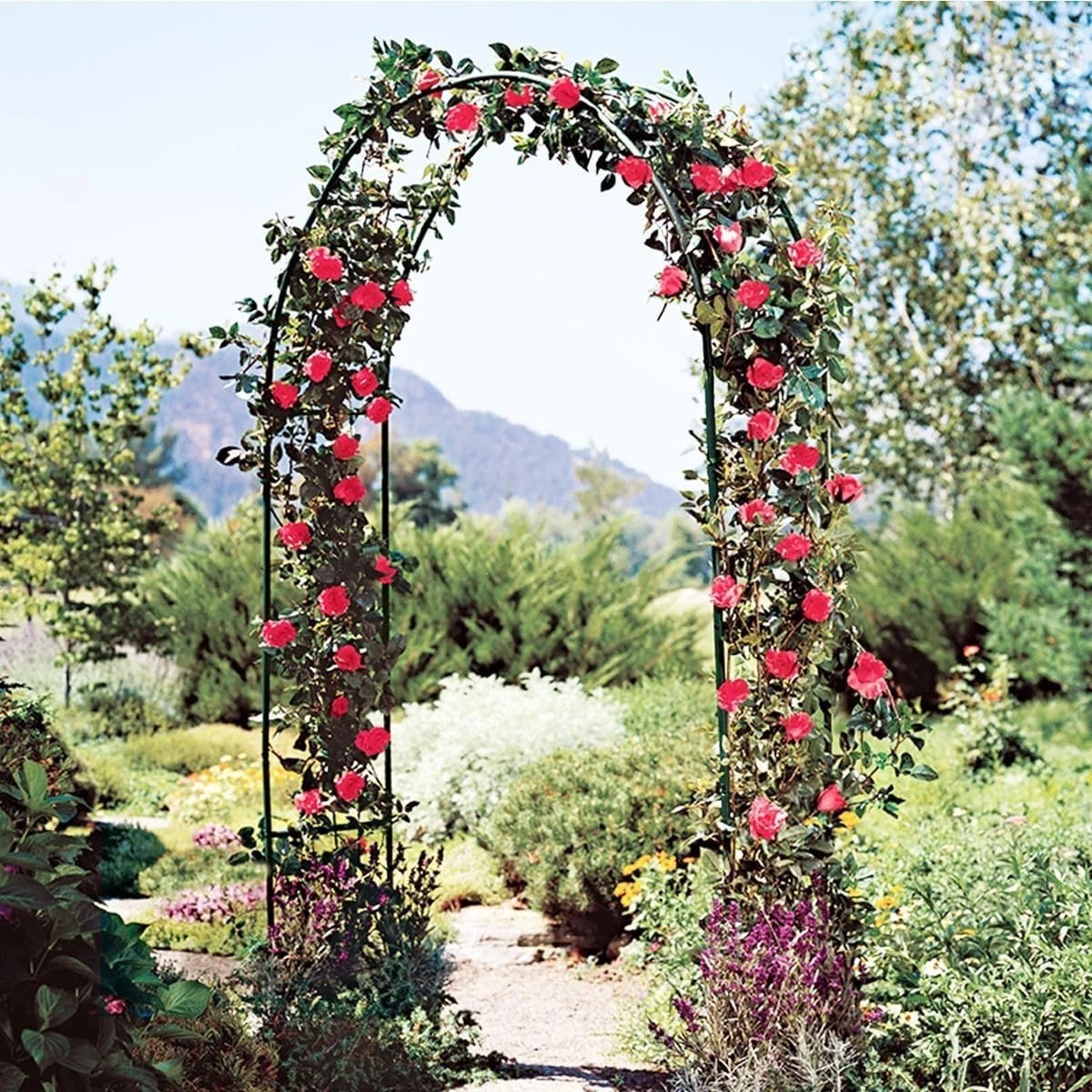 Stunning 4.6ft Wide Metal Garden Arch for Weddings & Climbing Plants Decoration