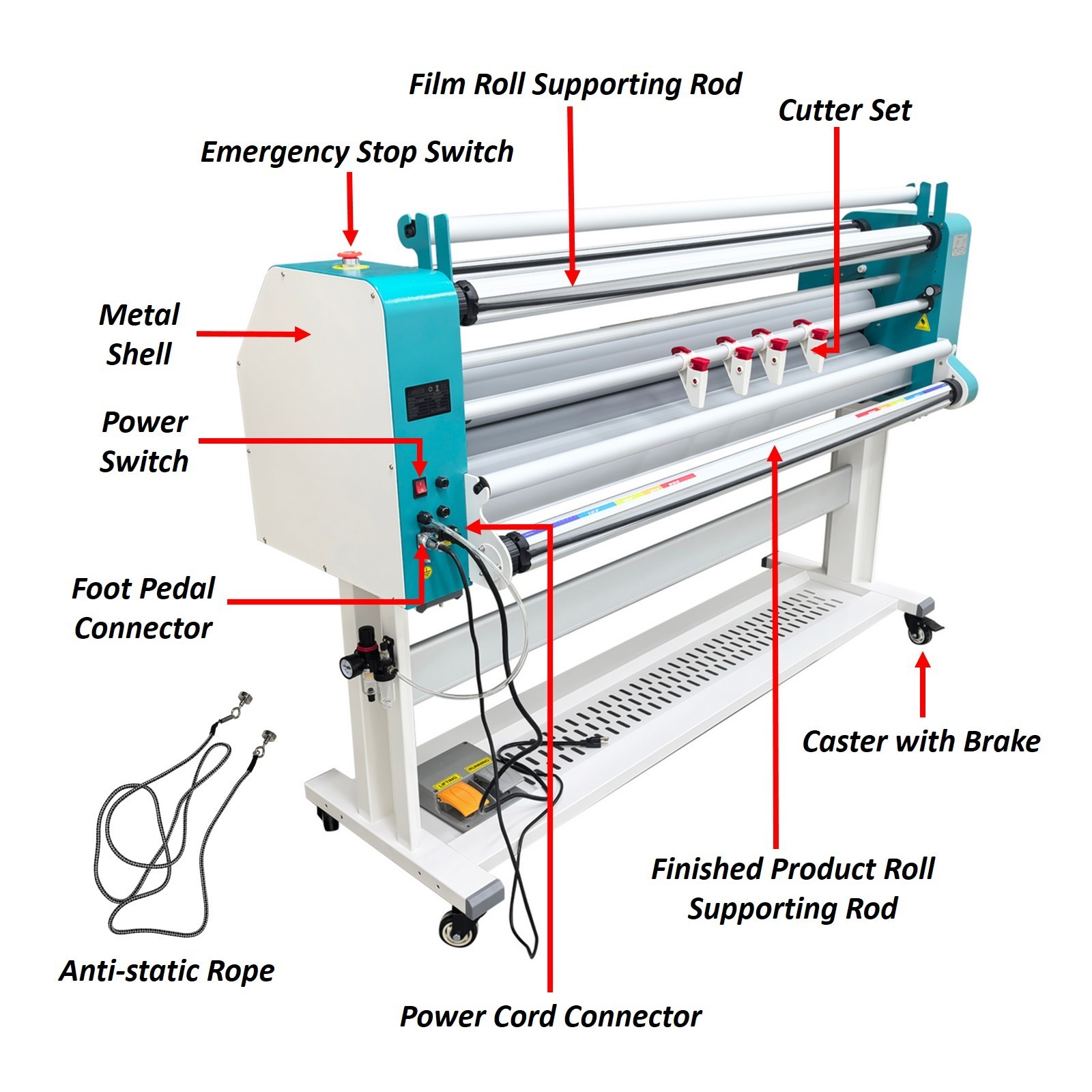 64 inch Fully Automatic Pneumatic Single-sided Laminating Machine Office 110V