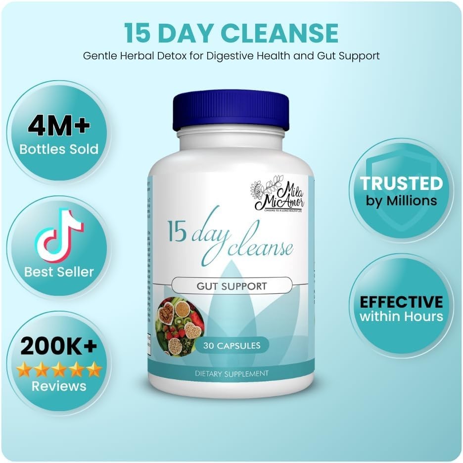15-Day Cleanse Gut And Colon Support Advanced Gut Detox For Men And Women 05/26