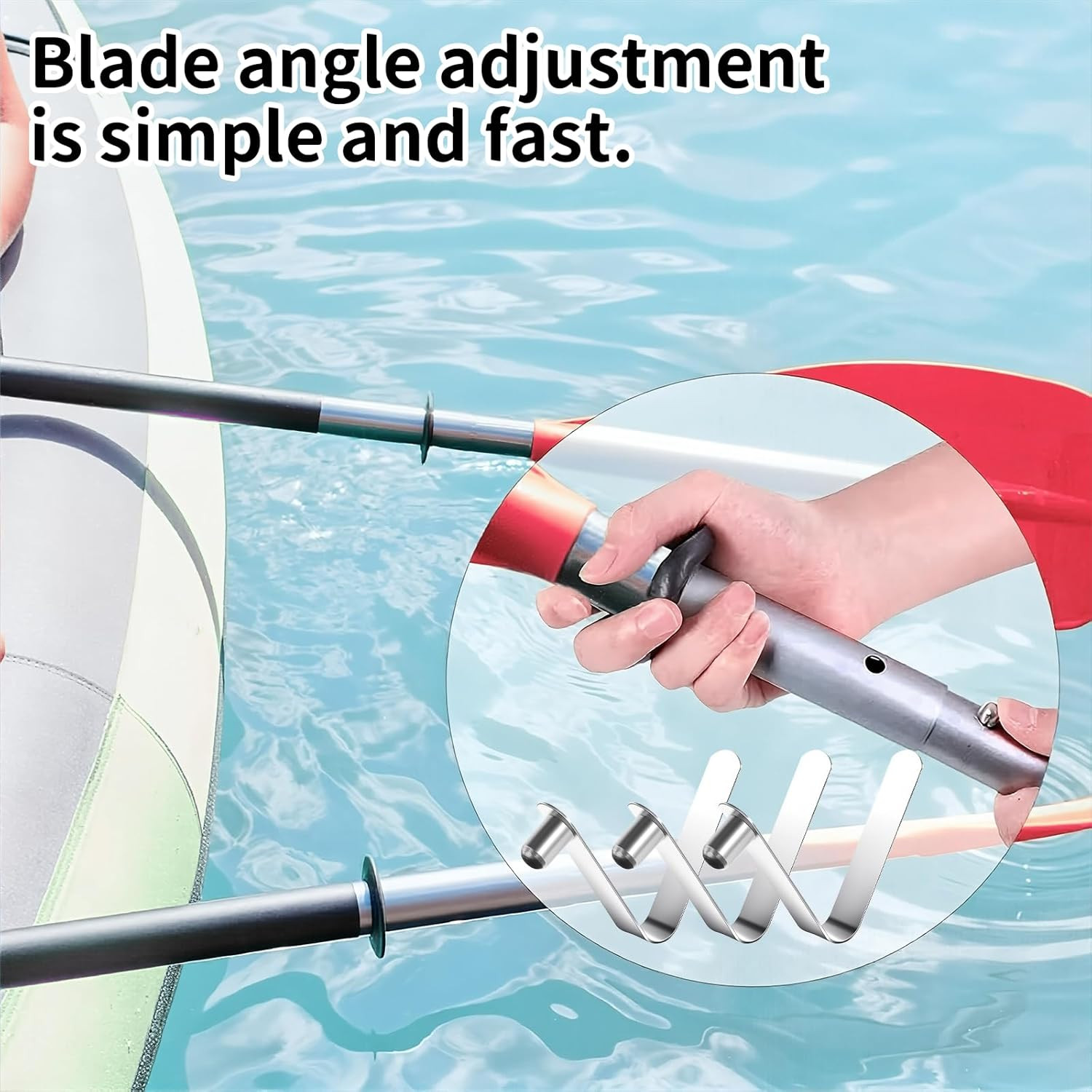 8 Pieces Paddle Spring Snap Clips - Tent Pole Spring Clips, Stainless Steel Push