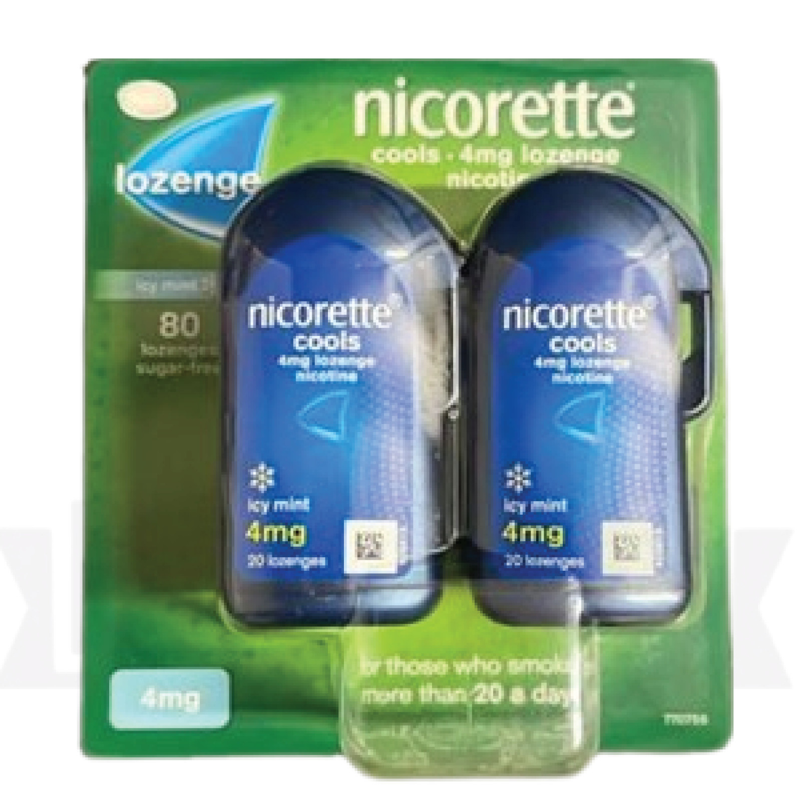 6 X Nicorette Cools 4mg Lozenge Icy Mint 2X40 Lozenges PACK OF 6