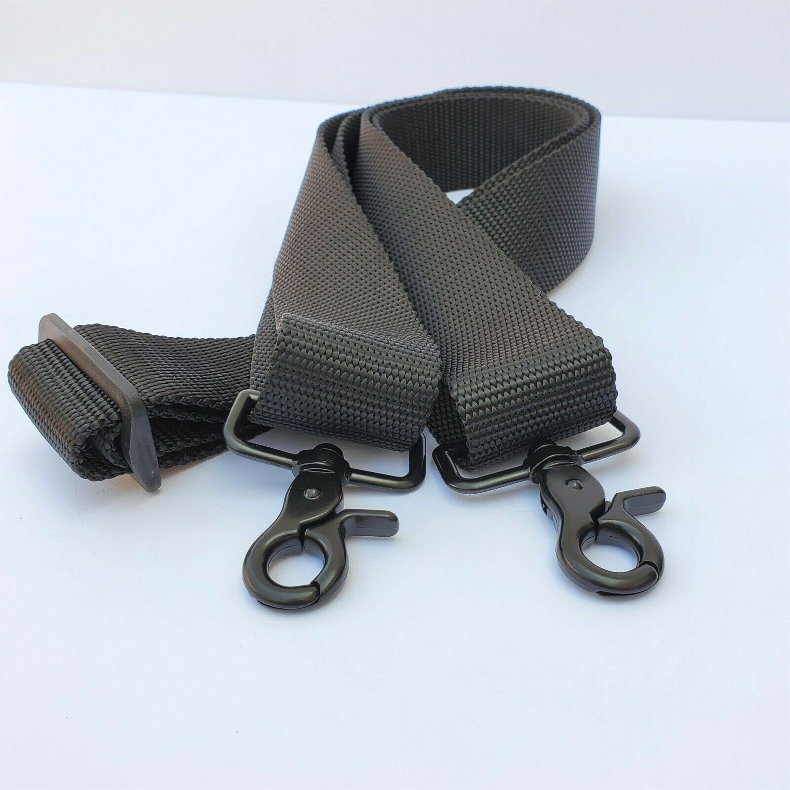 1.5" Wide 2-point Metal Snaps BLACK Sling for Rifle/Airsoft with Free Carabiner!