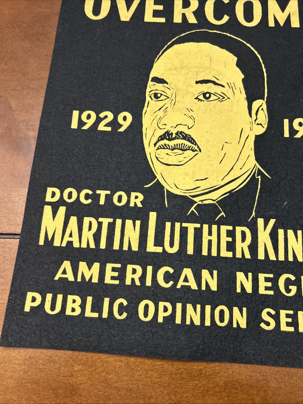 1963 John F Kennedy JFK 1968 Martin King Luther Memorial Felt Banner ORIGINAL