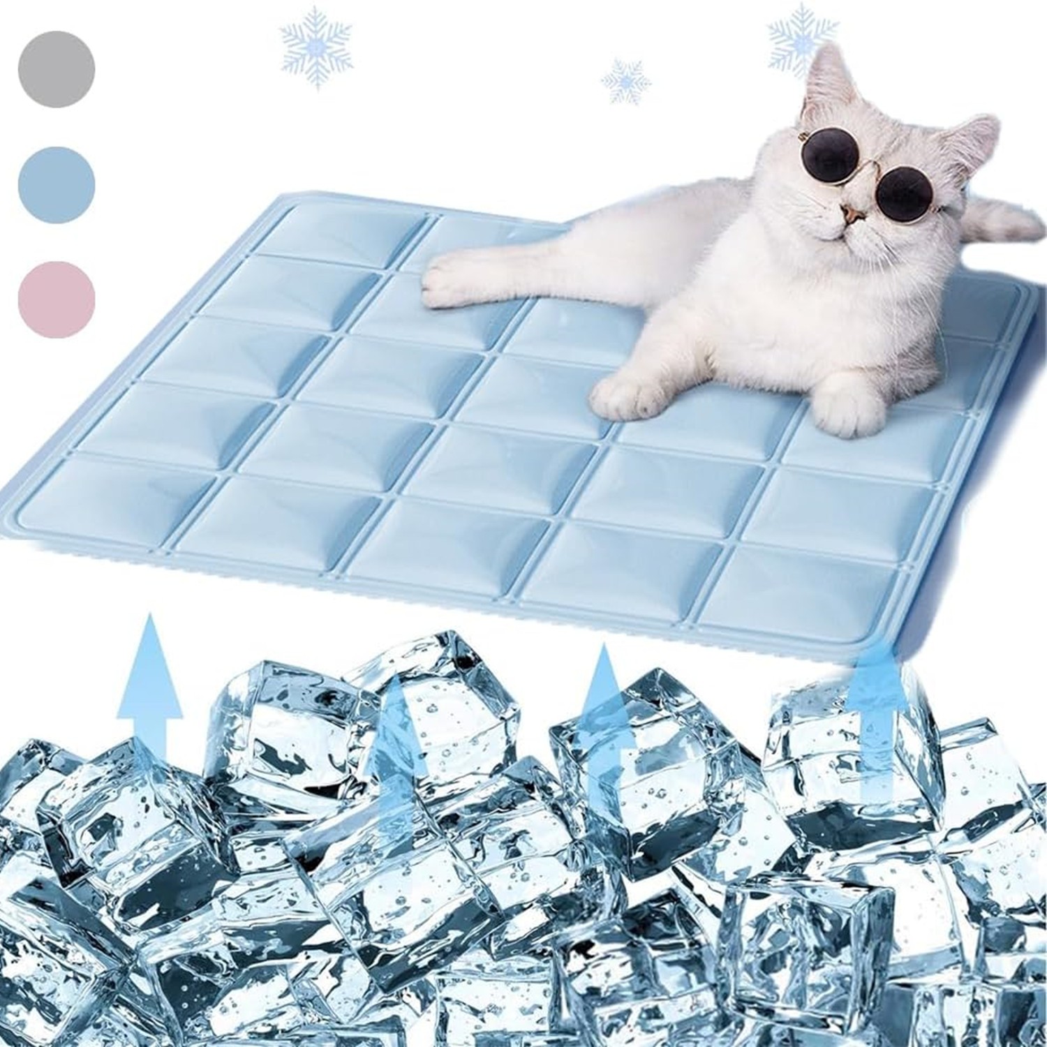 Dog Cooling Mat Pad Upgraded Long Lasting Cooling Crate Mat for Cat Small Dog