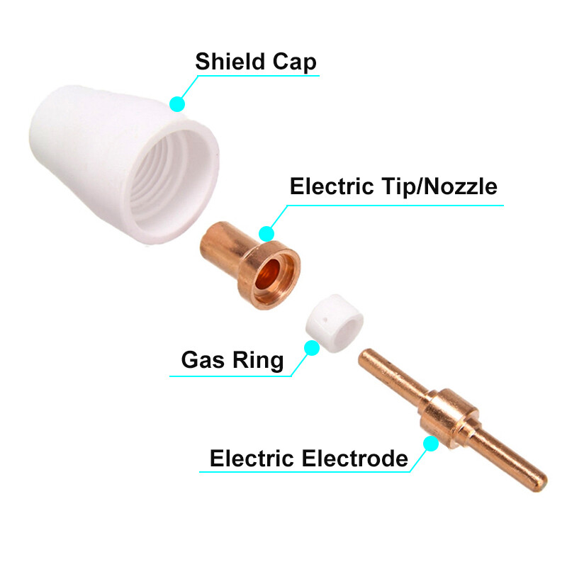 40pcs PT31 LG40 Air Plasma Cutting Tips Extended Consumables Fit CUT-40 CUT-50