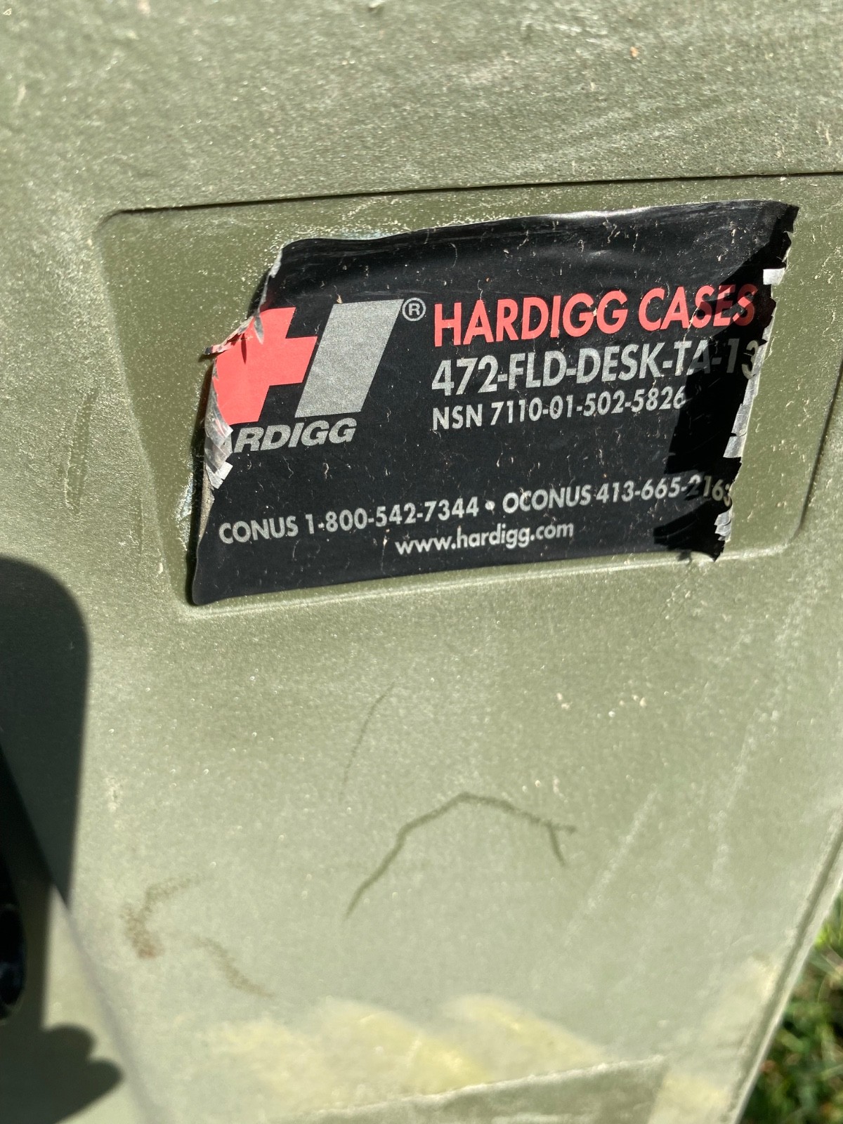 Hardigg US Military Surplus Portable Green Field Desk