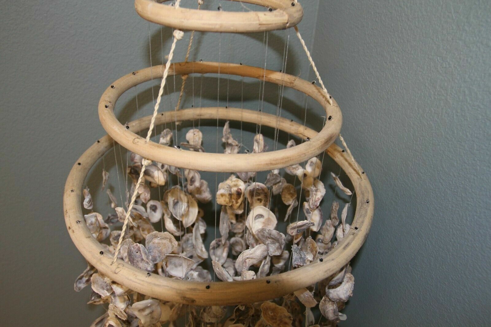 Oyster Bar Decor Oyster Shell Mobile Chandelier Hand-Crafted, Oyster Expo