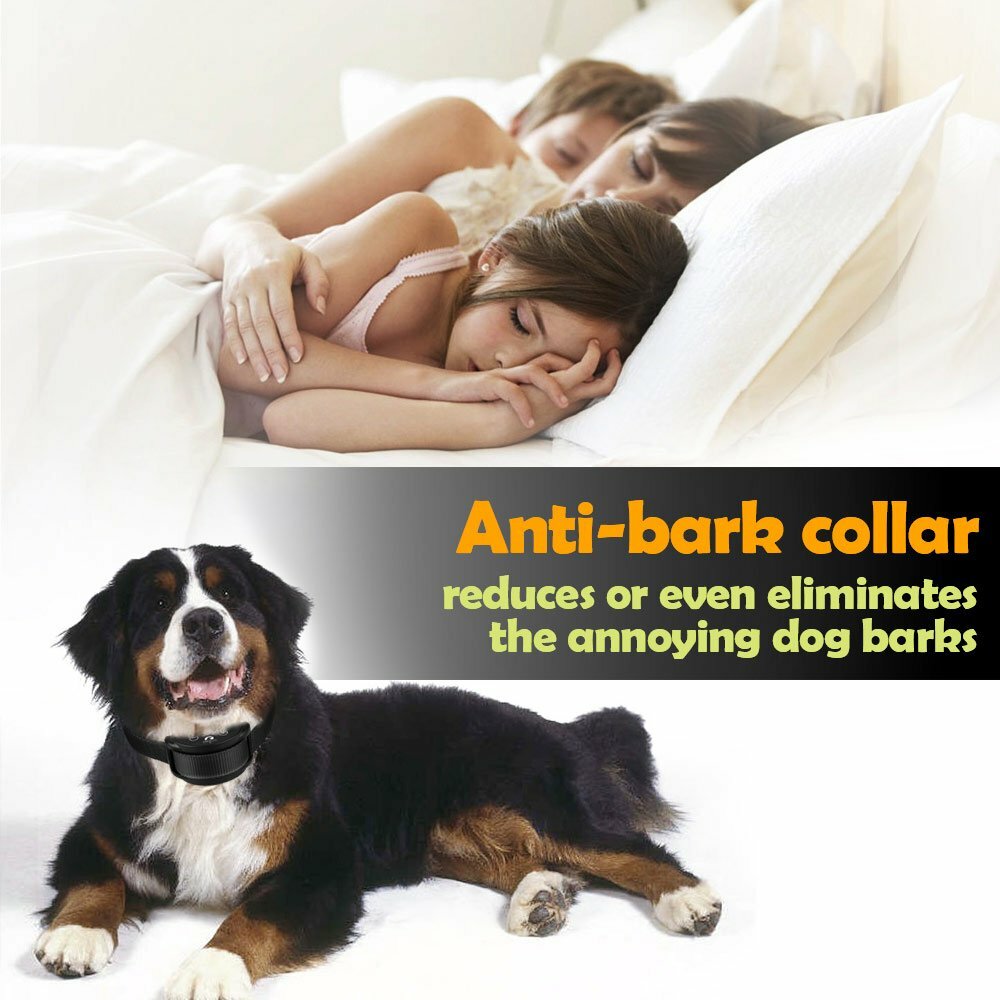 Anti Barking E-Collar No Bark Dog Training Shock Collar for Small Medium Dog US