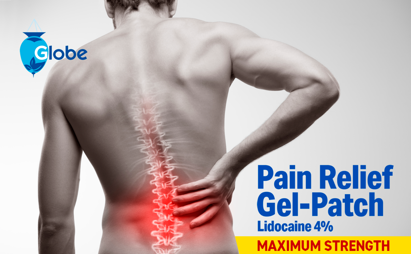 Globe Lidocaine 4% Patch | Maximum Strength Pain Relief 15 Count | Value Pack