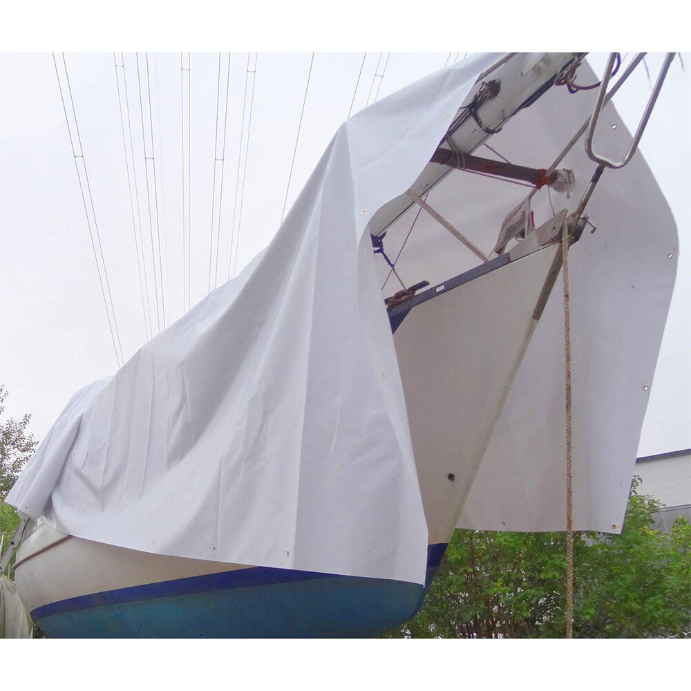Extra Thick Canvas Tarp 19.4Oz Waterproof UV Resistant Boat Tent Tarpaulin Cover
